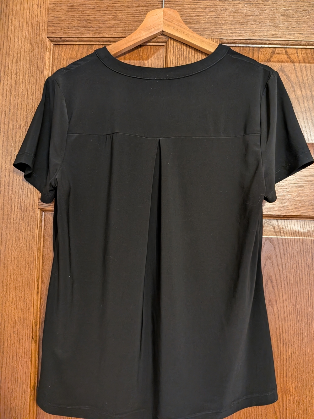 Anne Klein Black Women’s Zip-Front Short Sleeve Top - Picture 4 of 4